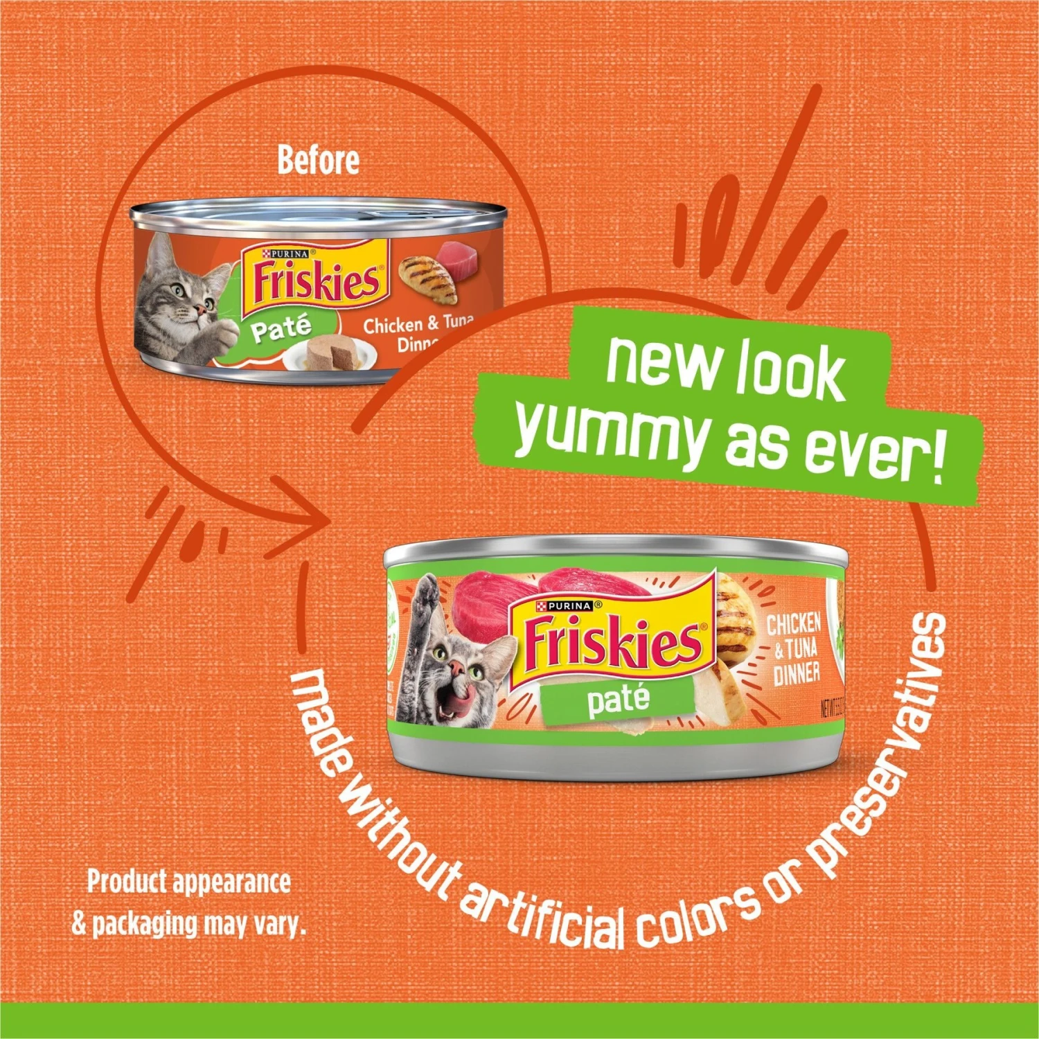 Friskies Classic Pate Chicken & Tuna Dinner Canned Cat Food 5 Friskies Classic Pate Chicken & Tuna Dinner Canned Cat Food - Image 3