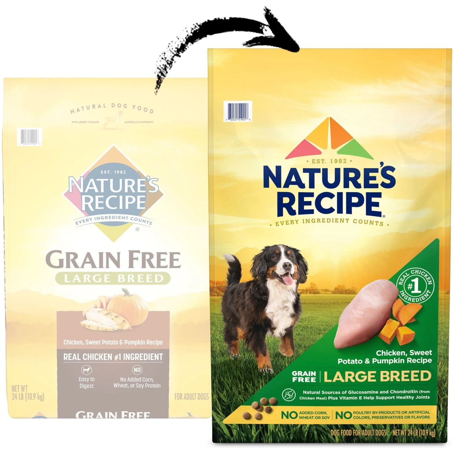 Nature's Recipe Large Breed Grain-Free Chicken, Sweet Potato & Pumpkin Recipe Dry Dog Food 4 Nature's Recipe Large Breed Grain-Free Chicken, Sweet Potato & Pumpkin Recipe Dry Dog Food - Image 2