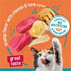 Friskies Tasty Treasures Chicken, Tuna & Scallop Flavor In Gravy Canned Cat Food 14 Friskies Tasty Treasures Chicken, Tuna & Scallop Flavor In Gravy Canned Cat Food -Blue Buffalo Shop 76344 PT3. AC SS1800 V1700161479