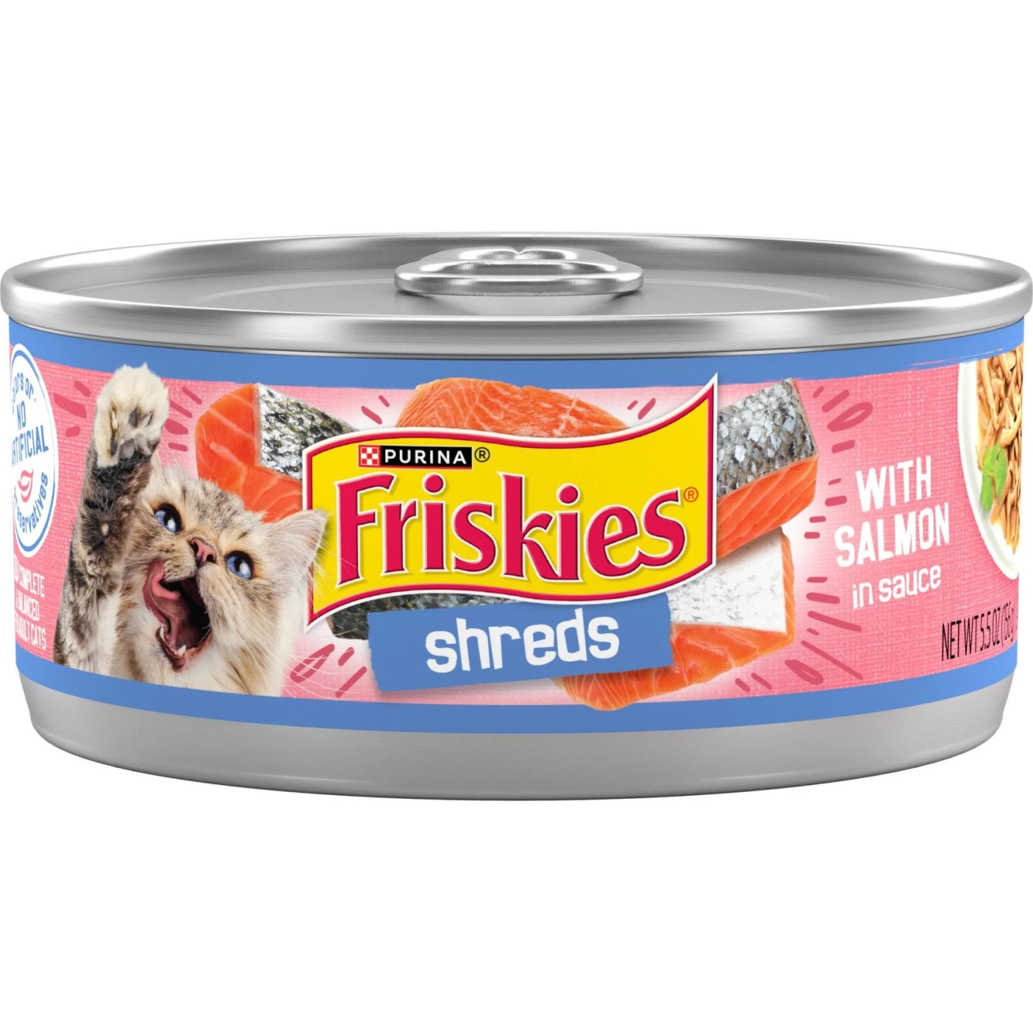 Friskies Savory Shreds With Salmon In Sauce Canned Cat Food 3 Friskies Savory Shreds With Salmon In Sauce Canned Cat Food