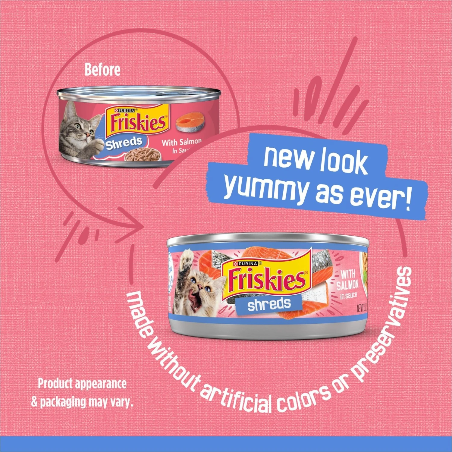 Friskies Savory Shreds With Salmon In Sauce Canned Cat Food 4 Friskies Savory Shreds With Salmon In Sauce Canned Cat Food - Image 2