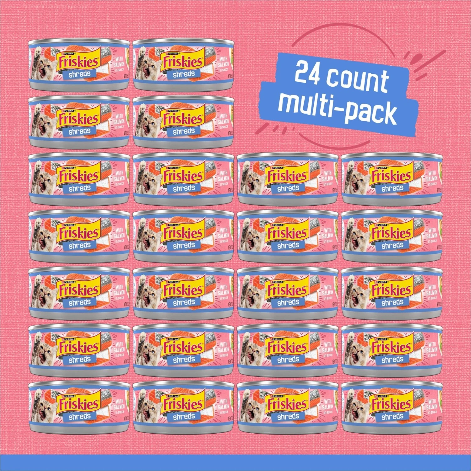 Friskies Savory Shreds With Salmon In Sauce Canned Cat Food 5 Friskies Savory Shreds With Salmon In Sauce Canned Cat Food - Image 3