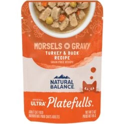 Natural Balance Platefulls Indoor Formula Turkey & Duck Formula In Gravy Grain-Free Cat Food Pouches