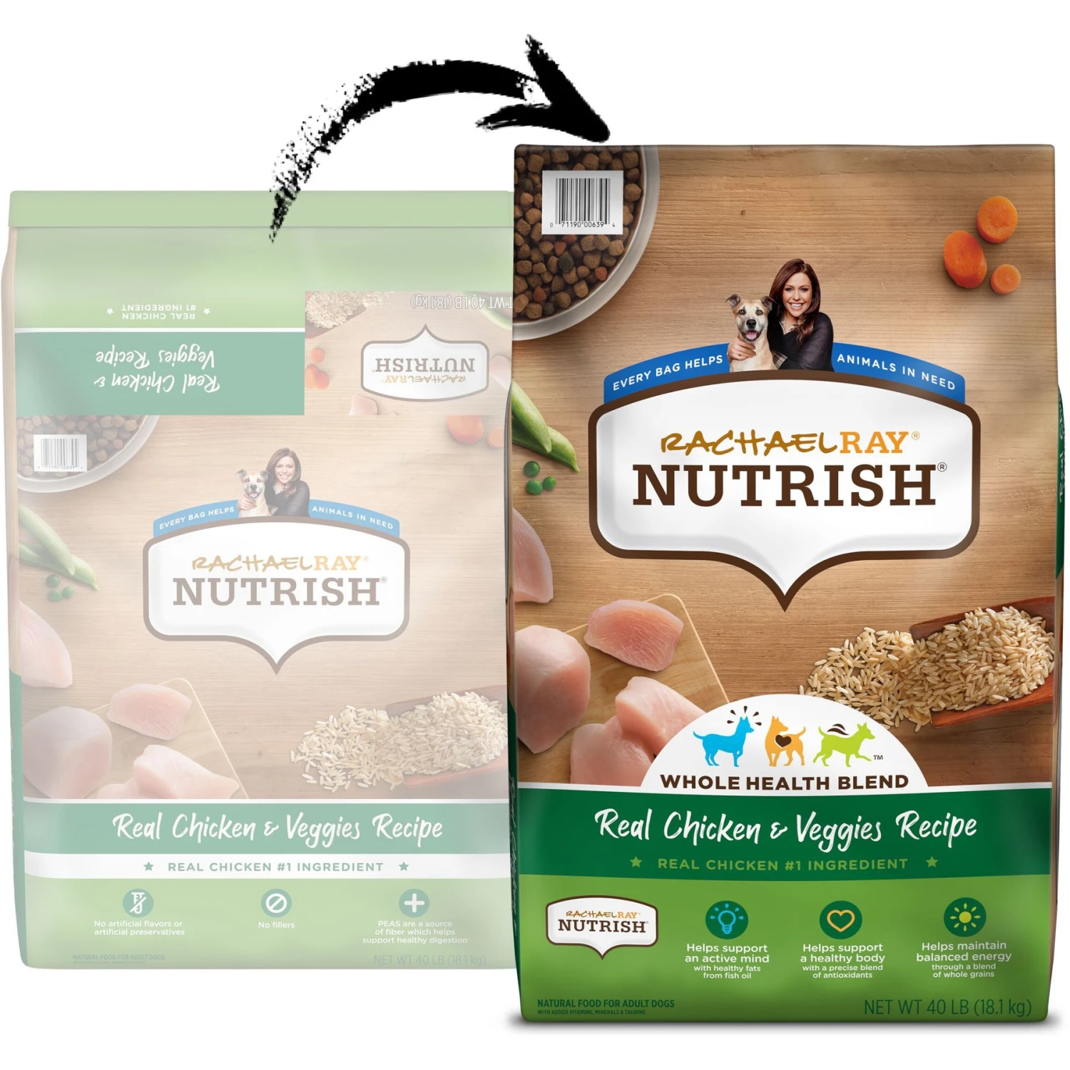 Rachael Ray Nutrish Real Chicken & Veggies Recipe Dry Dog Food 4 Rachael Ray Nutrish Real Chicken & Veggies Recipe Dry Dog Food - Image 2