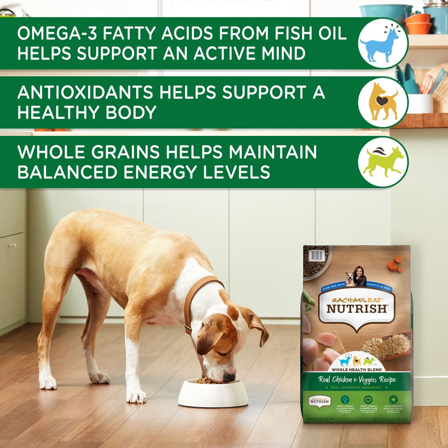 Rachael Ray Nutrish Real Chicken & Veggies Recipe Dry Dog Food 7 Rachael Ray Nutrish Real Chicken & Veggies Recipe Dry Dog Food - Image 5