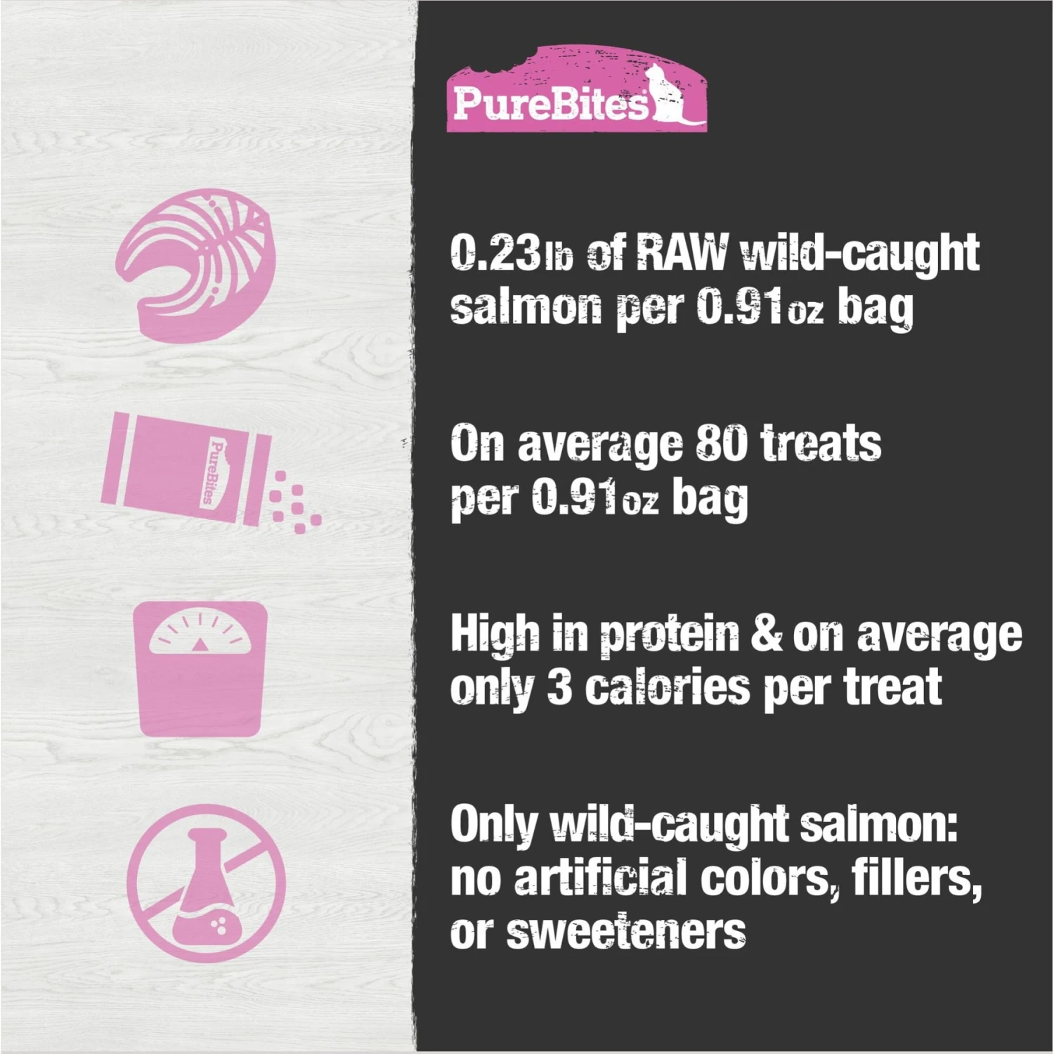 PureBites Freeze-Dried Salmon Cat Treats 8 PureBites Freeze-Dried Salmon Cat Treats - Image 6