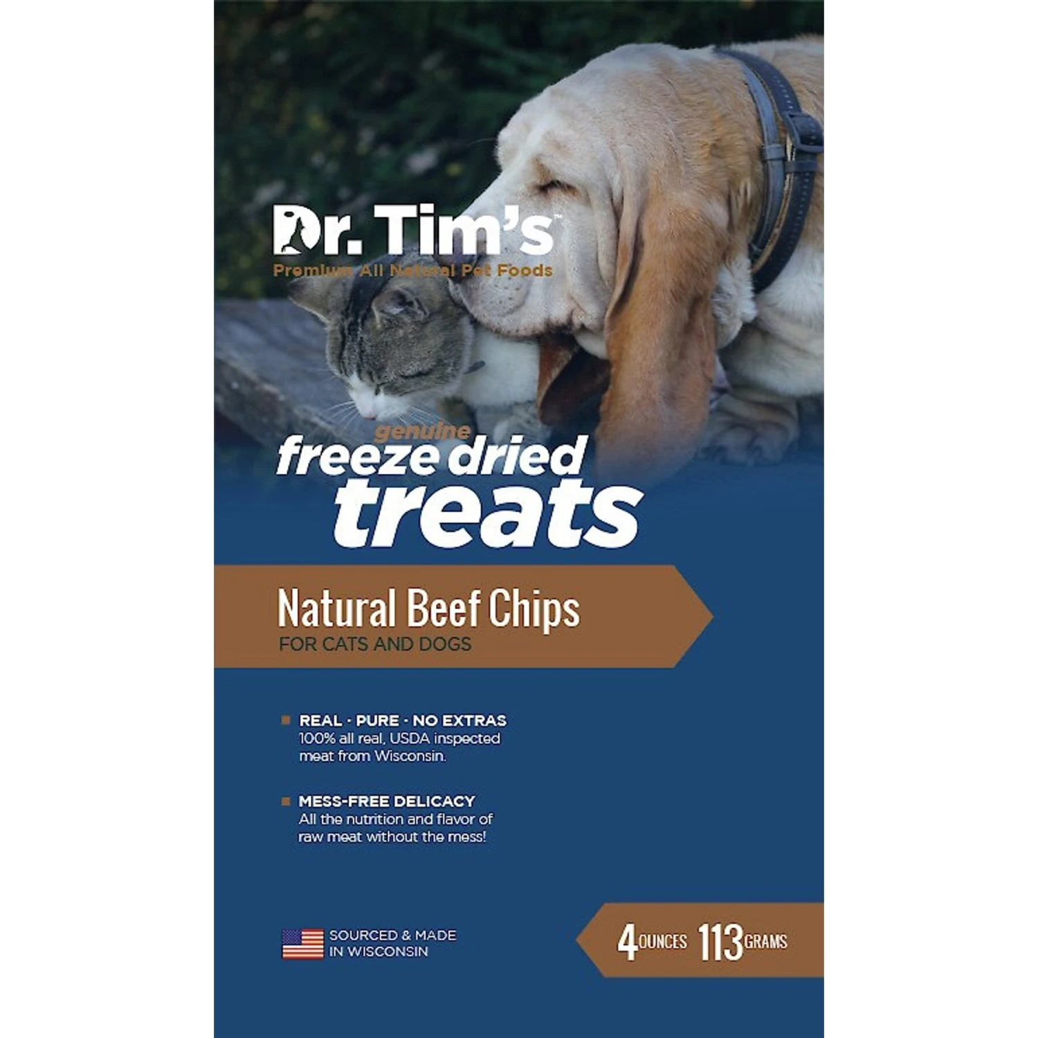 Dr. Tim's Natural Beef Chips Genuine Freeze-Dried Dog & Cat Treats 4 Dr. Tim's Natural Beef Chips Genuine Freeze-Dried Dog & Cat Treats - Image 2