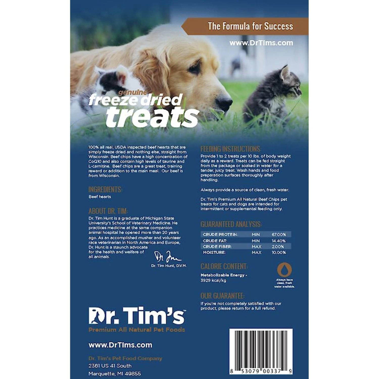 Dr. Tim's Natural Beef Chips Genuine Freeze-Dried Dog & Cat Treats 5 Dr. Tim's Natural Beef Chips Genuine Freeze-Dried Dog & Cat Treats - Image 3