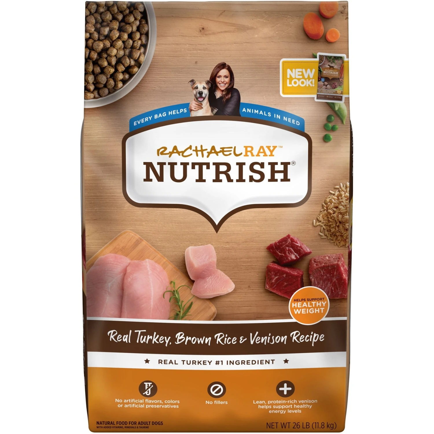 Rachael Ray Nutrish Real Turkey, Brown Rice & Venison Recipe Health Weight Dry Dog Food & Rachael Ray Nutrish Natural Variety Pack Wet Dog Food 4 Rachael Ray Nutrish Real Turkey, Brown Rice & Venison Recipe Health Weight Dry Dog Food & Rachael Ray Nutrish Natural Variety Pack Wet Dog Food - Image 2