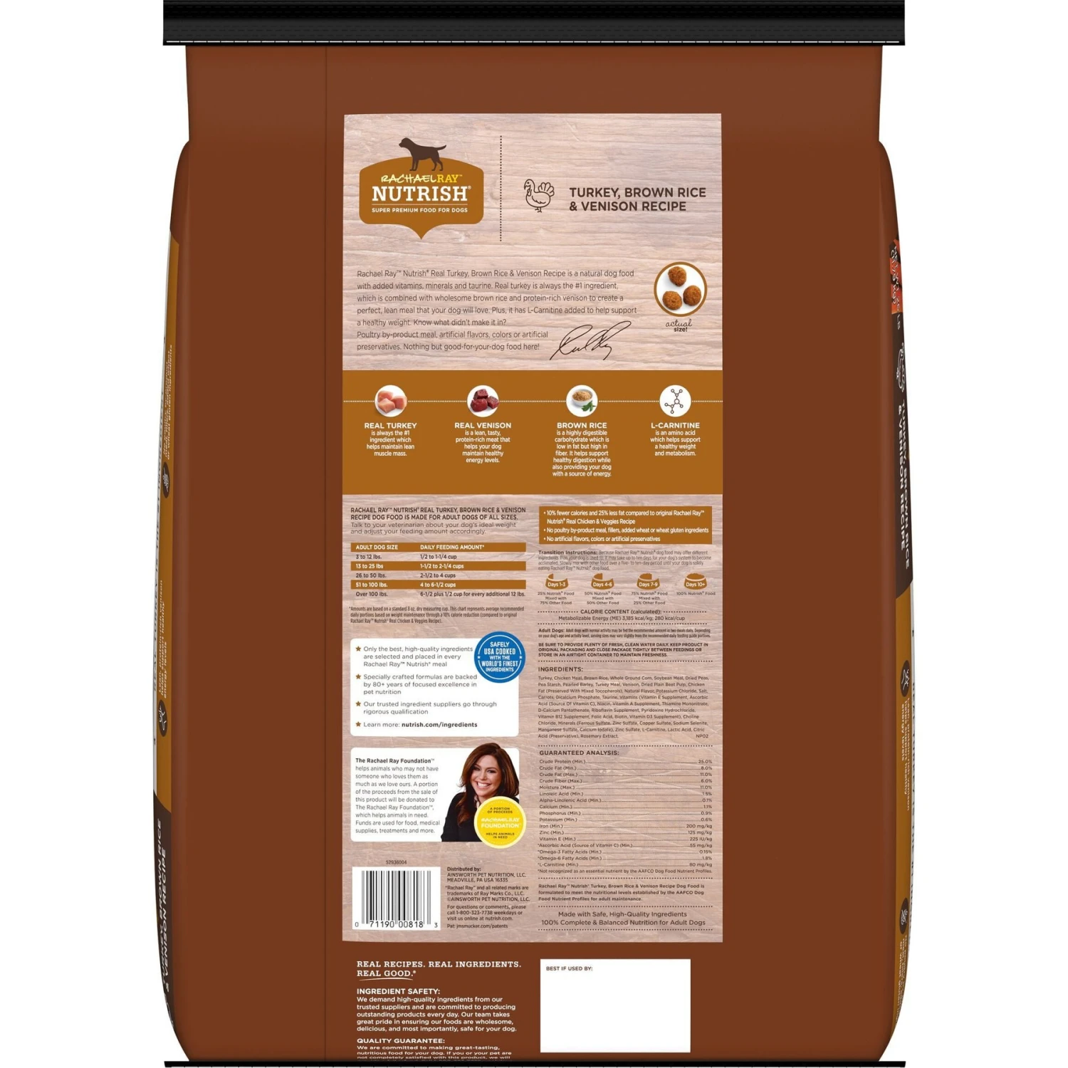 Rachael Ray Nutrish Real Turkey, Brown Rice & Venison Recipe Health Weight Dry Dog Food & Rachael Ray Nutrish Natural Variety Pack Wet Dog Food 5 Rachael Ray Nutrish Real Turkey, Brown Rice & Venison Recipe Health Weight Dry Dog Food & Rachael Ray Nutrish Natural Variety Pack Wet Dog Food - Image 3