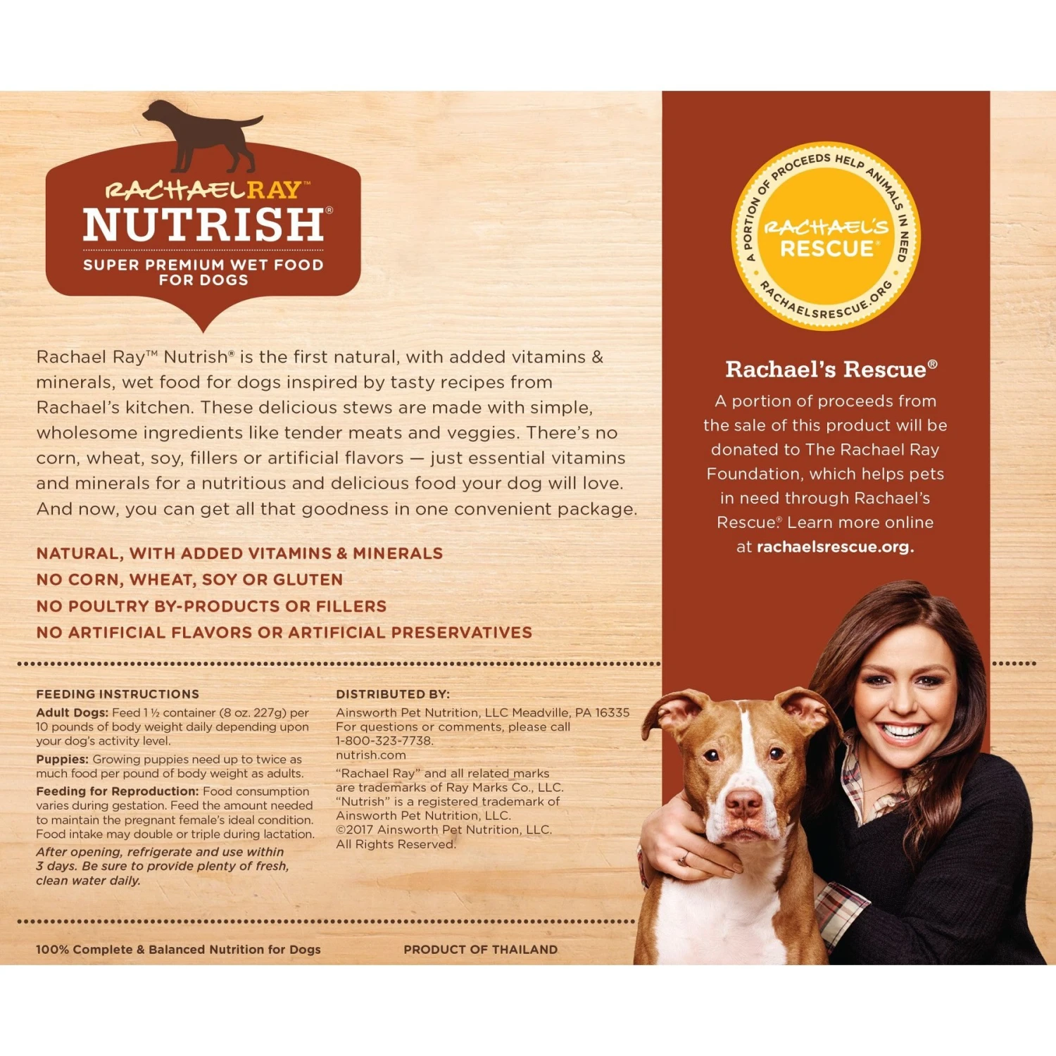 Rachael Ray Nutrish Real Turkey, Brown Rice & Venison Recipe Health Weight Dry Dog Food & Rachael Ray Nutrish Natural Variety Pack Wet Dog Food 9 Rachael Ray Nutrish Real Turkey, Brown Rice & Venison Recipe Health Weight Dry Dog Food & Rachael Ray Nutrish Natural Variety Pack Wet Dog Food - Image 7