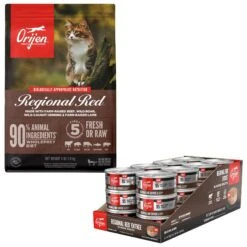 ORIJEN Regional Red Entree In Bone Broth Wet Cat Food & ORIJEN Regional Red Grain-Free Dry Cat Food