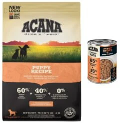ACANA Premium Pate Puppy Recipe In Bone Broth Grain-Free Wet Dog Food & ACANA Puppy Recipe Grain-Free Dry Puppy Food