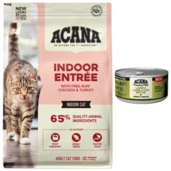 ACANA Lamb + Lamb Liver In Bone Broth Grain-Free Wet Cat Food & ACANA Indoor Entrée Adult Dry Cat Food