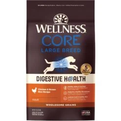Wellness CORE Digestive Health Chicken & Brown Rice Dry Dog Food, 24-lb Bag