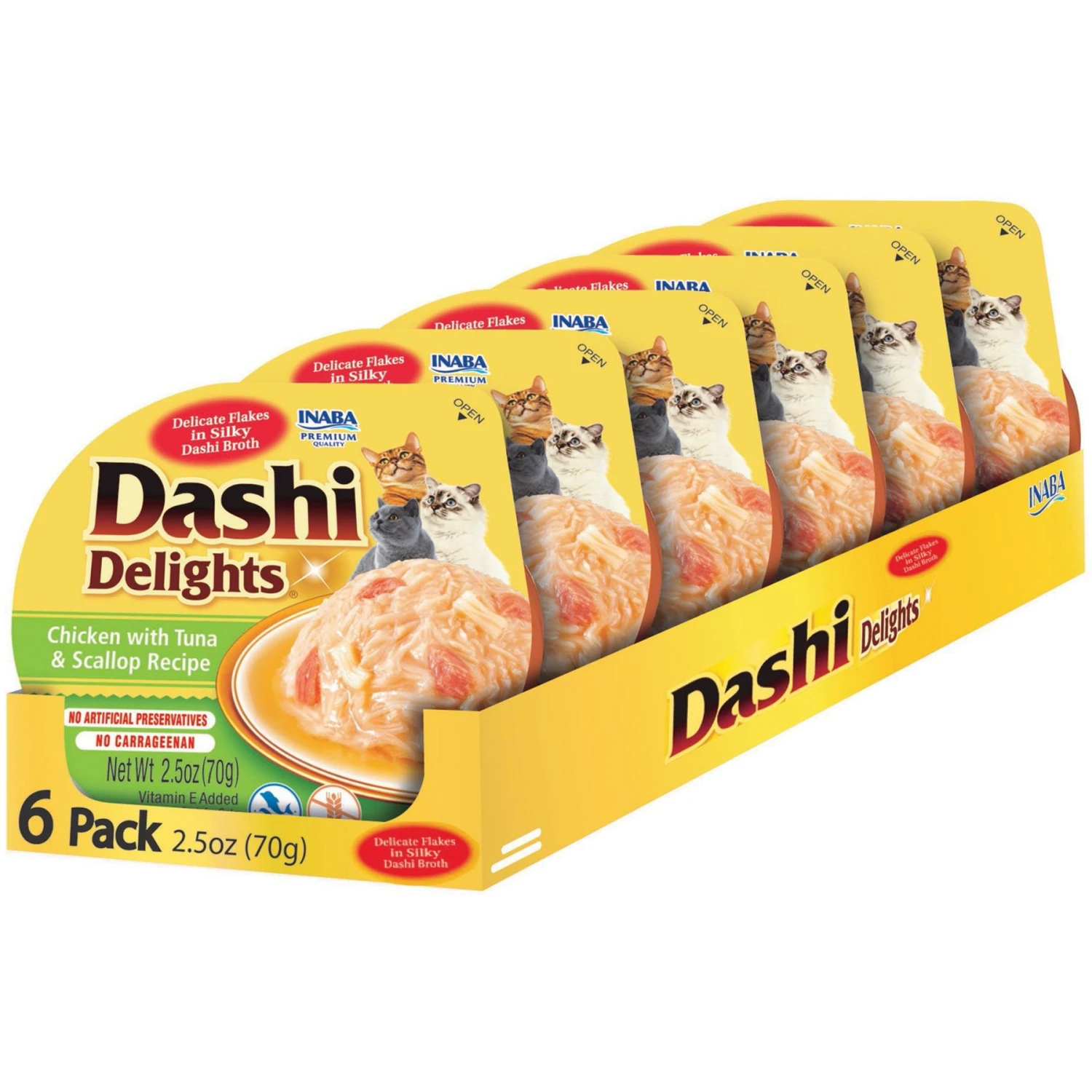 Inaba Dashi Delights Chicken With Tuna & Scallop Flavored Bits In Broth Cat Food Topping 3 Inaba Dashi Delights Chicken With Tuna & Scallop Flavored Bits In Broth Cat Food Topping