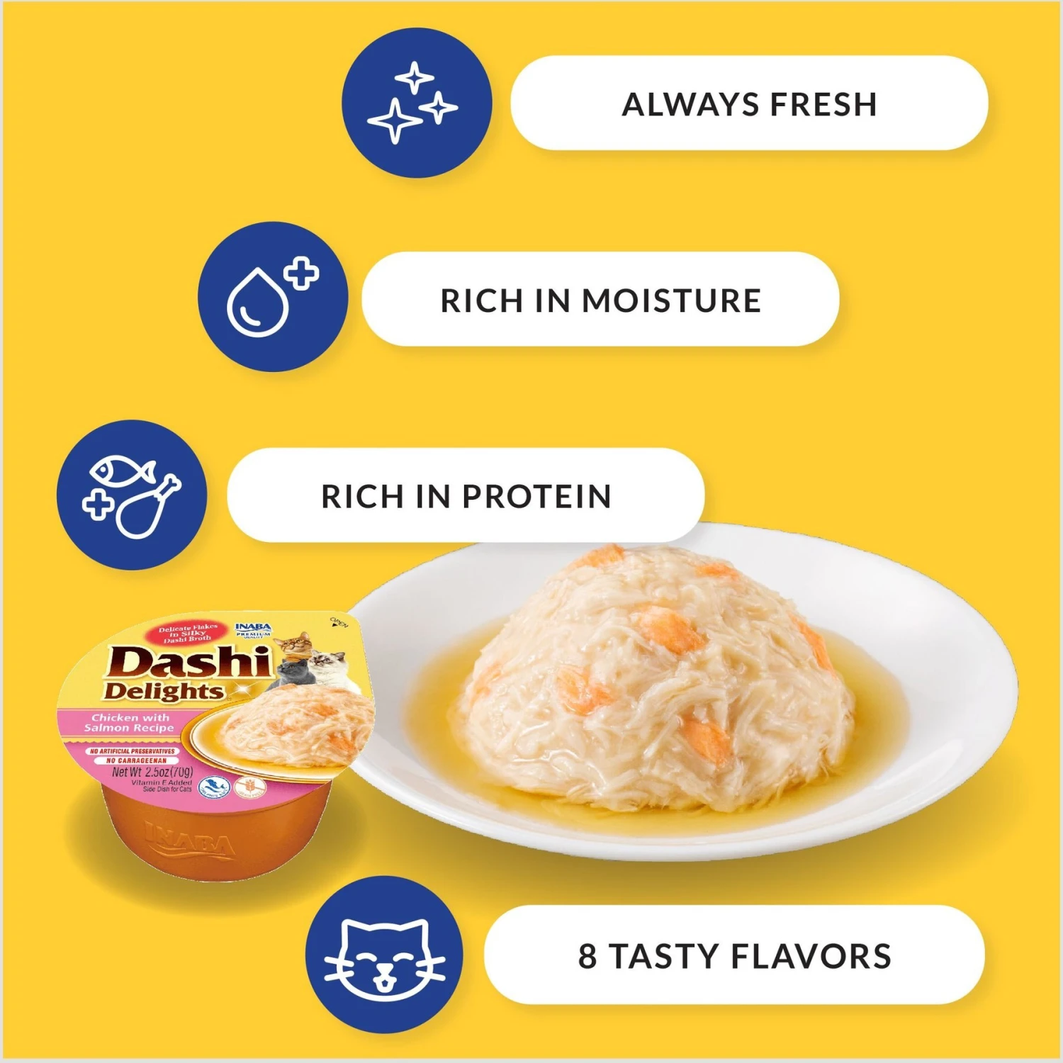 Inaba Dashi Delights Chicken With Cheese Recipe Grain-Free Cat Food Topper 7 Inaba Dashi Delights Chicken With Cheese Recipe Grain-Free Cat Food Topper - Image 5