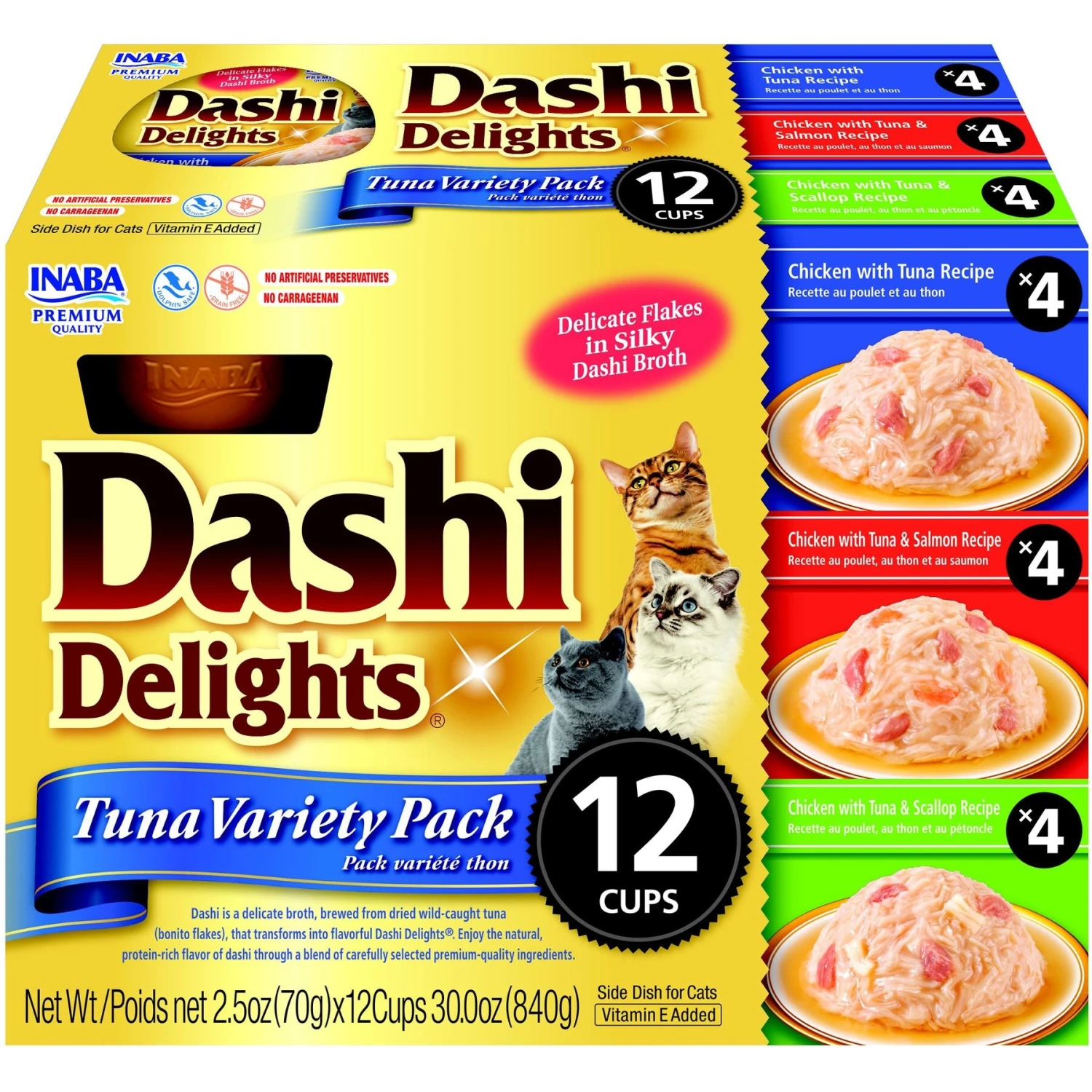 Inaba Dashi Delight Tuna Flavored Variety Pack Bits In Broth Cat Food Topping 3 Inaba Dashi Delight Tuna Flavored Variety Pack Bits In Broth Cat Food Topping