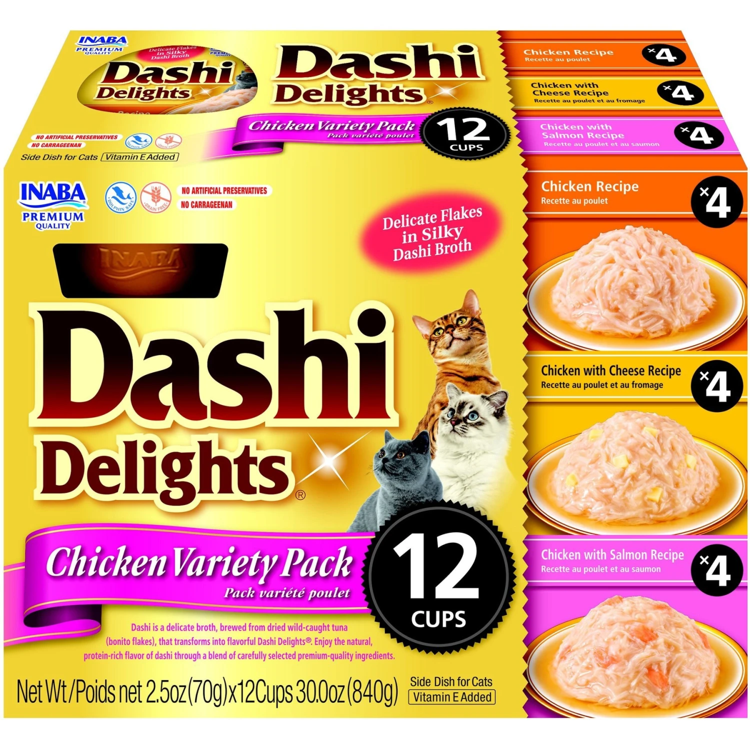Inaba Dashi Delight Chicken Flavored Variety Pack Bits In Broth Cat Food Topping 3 Inaba Dashi Delight Chicken Flavored Variety Pack Bits In Broth Cat Food Topping