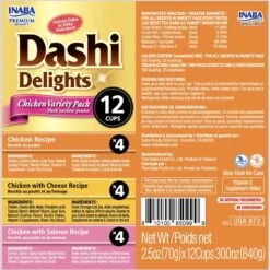 Inaba Dashi Delight Chicken Flavored Variety Pack Bits In Broth Cat Food Topping 11 Inaba Dashi Delight Chicken Flavored Variety Pack Bits In Broth Cat Food Topping -Blue Buffalo Shop 778590 PT2. AC SS1800 V1679069151