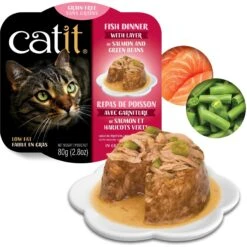 Catit Dinner Ocean Fish With Salmon & Green Beans Cat Wet Food, 2.8-oz Can 6 Catit Dinner Ocean Fish With Salmon & Green Beans Cat Wet Food, 2.8-oz Can -Blue Buffalo Shop 781870 PT1. AC SS1800 V1677076942