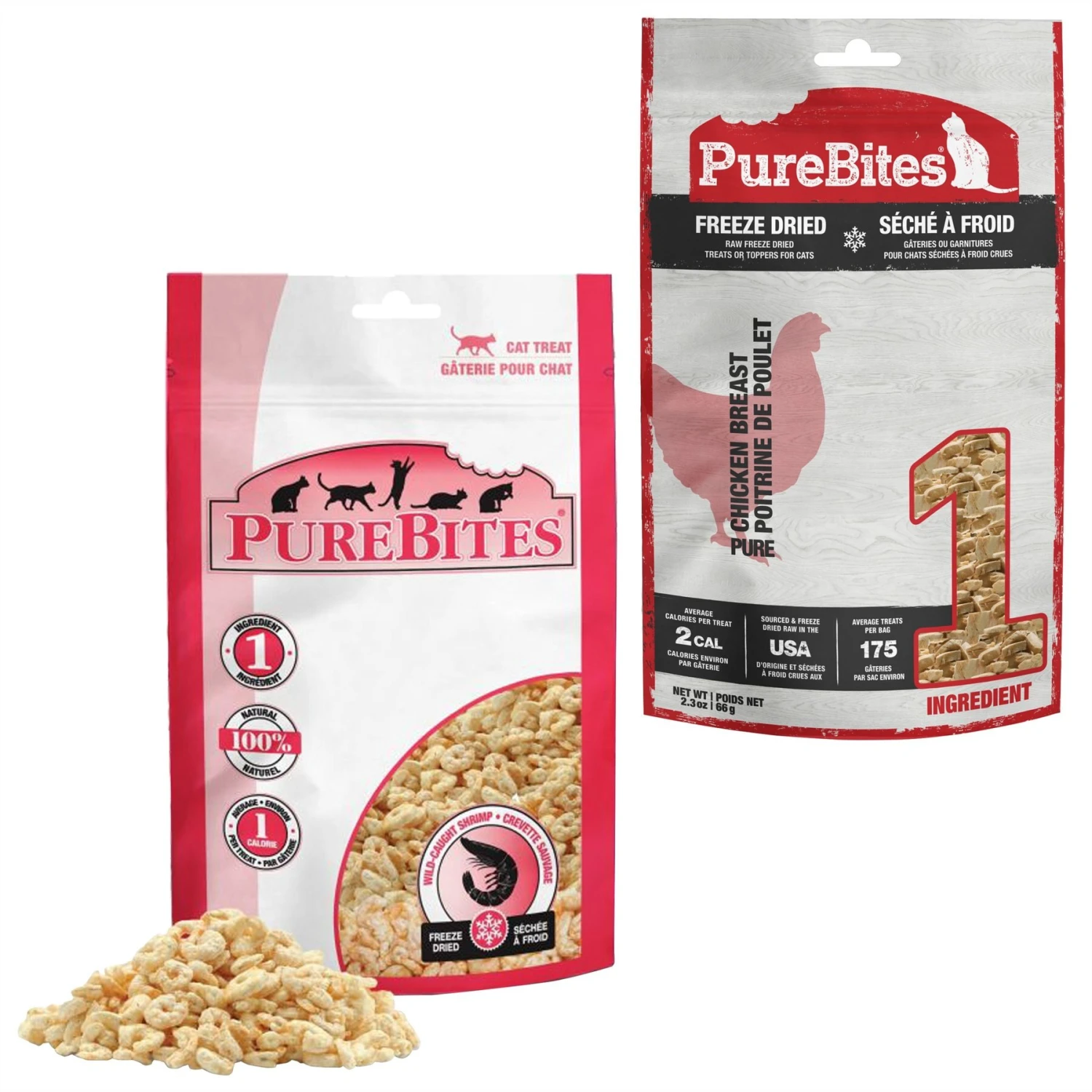 PureBites Chicken Breast Freeze-Dried Raw Cat Treats & PureBites Shrimp Freeze-Dried Cat Treat 3 PureBites Chicken Breast Freeze-Dried Raw Cat Treats & PureBites Shrimp Freeze-Dried Cat Treat