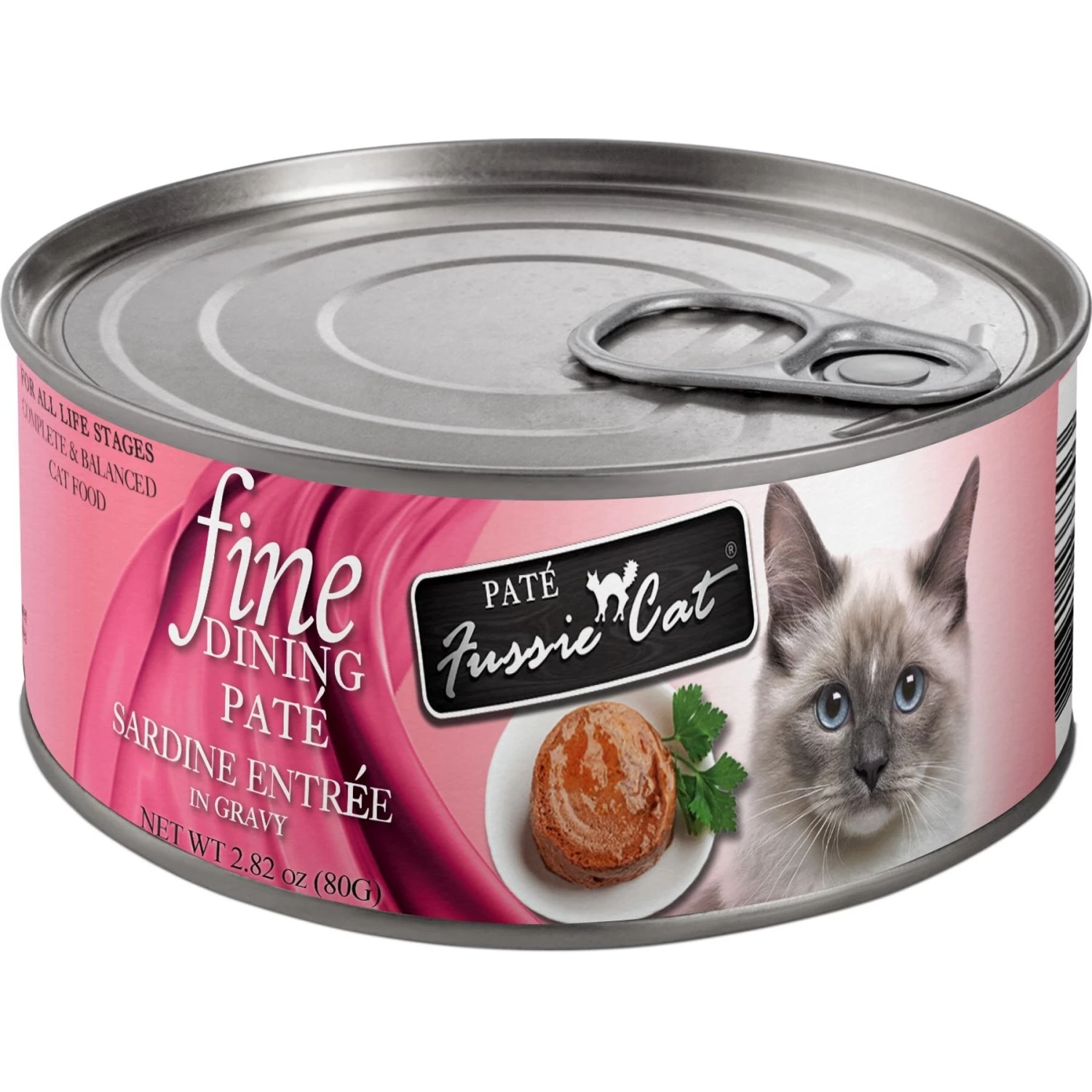 Fussie Cat Fine Dining Pate Sardine Entrée Wet Cat Food, 2.82-oz Can, Case Of 24 3 Fussie Cat Fine Dining Pate Sardine Entrée Wet Cat Food, 2.82-oz Can, Case Of 24
