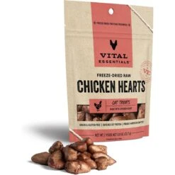Vital Essentials Chicken Hearts Freeze-Dried Raw Cat Treats