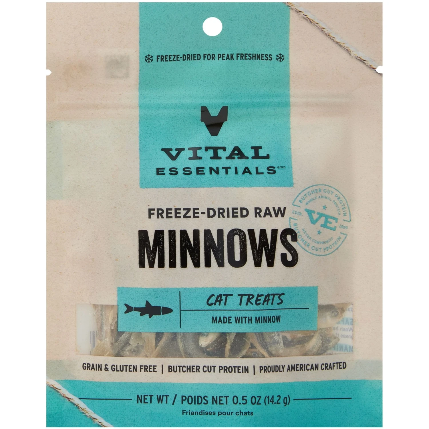 Vital Essentials Minnows Freeze-Dried Raw Cat Treats 3 Vital Essentials Minnows Freeze-Dried Raw Cat Treats