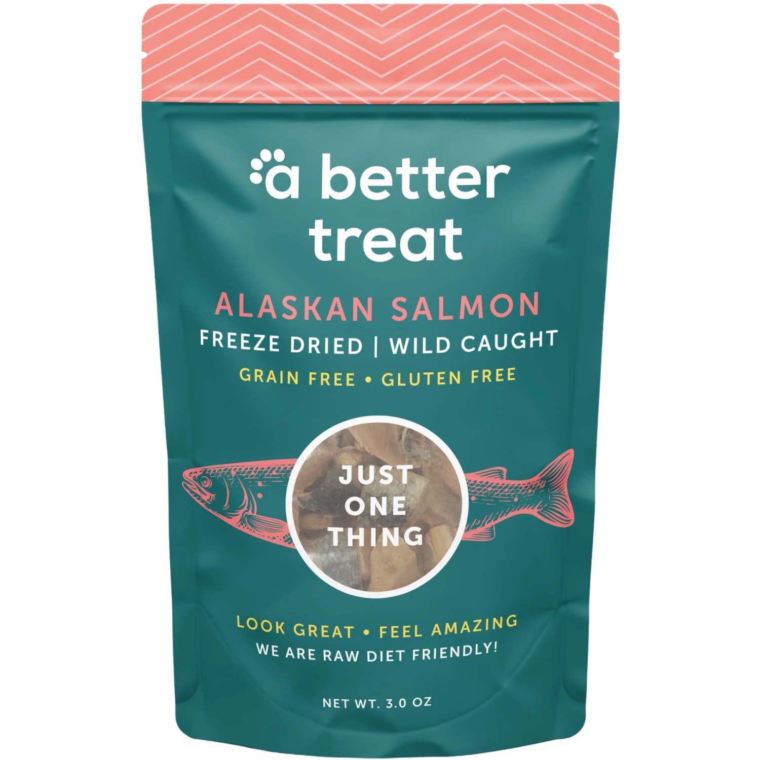 A Better Treat Freeze-Dried Salmon Dog & Cat Treat, 3-oz Bag 3 A Better Treat Freeze-Dried Salmon Dog & Cat Treat, 3-oz Bag