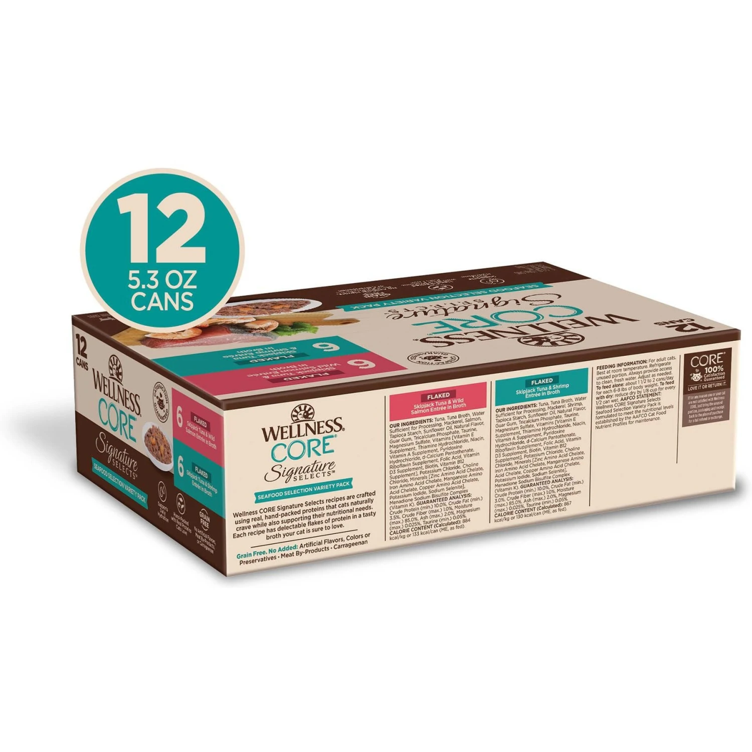 Wellness CORE Signature Select Flaked Sea Variety Pack Wet Cat 4 Wellness CORE Signature Select Flaked Sea Variety Pack Wet Cat - Image 2