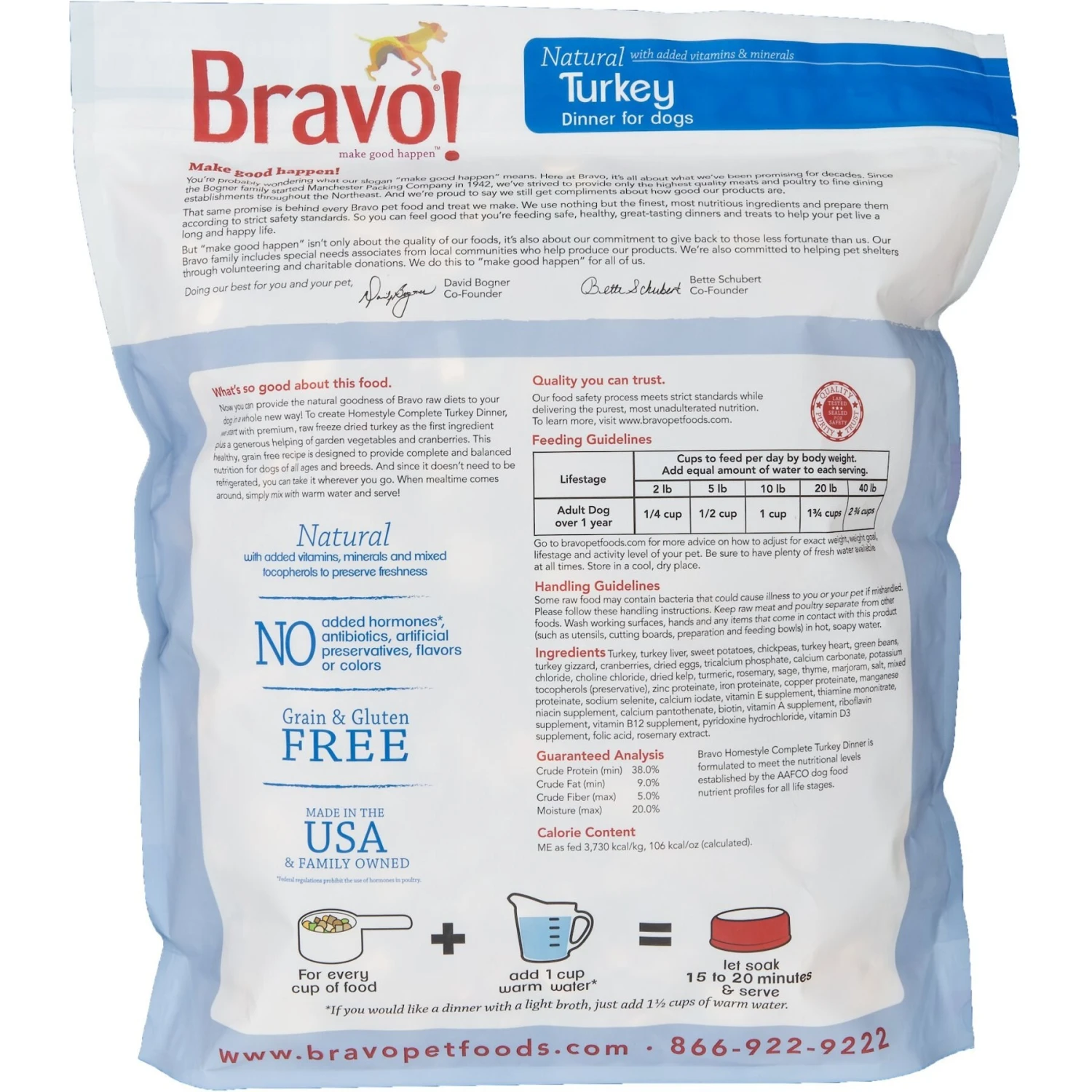 Bravo! Homestyle Complete Turkey Dinner Grain-Free Freeze-Dried Dog Food 4 Bravo! Homestyle Complete Turkey Dinner Grain-Free Freeze-Dried Dog Food - Image 2