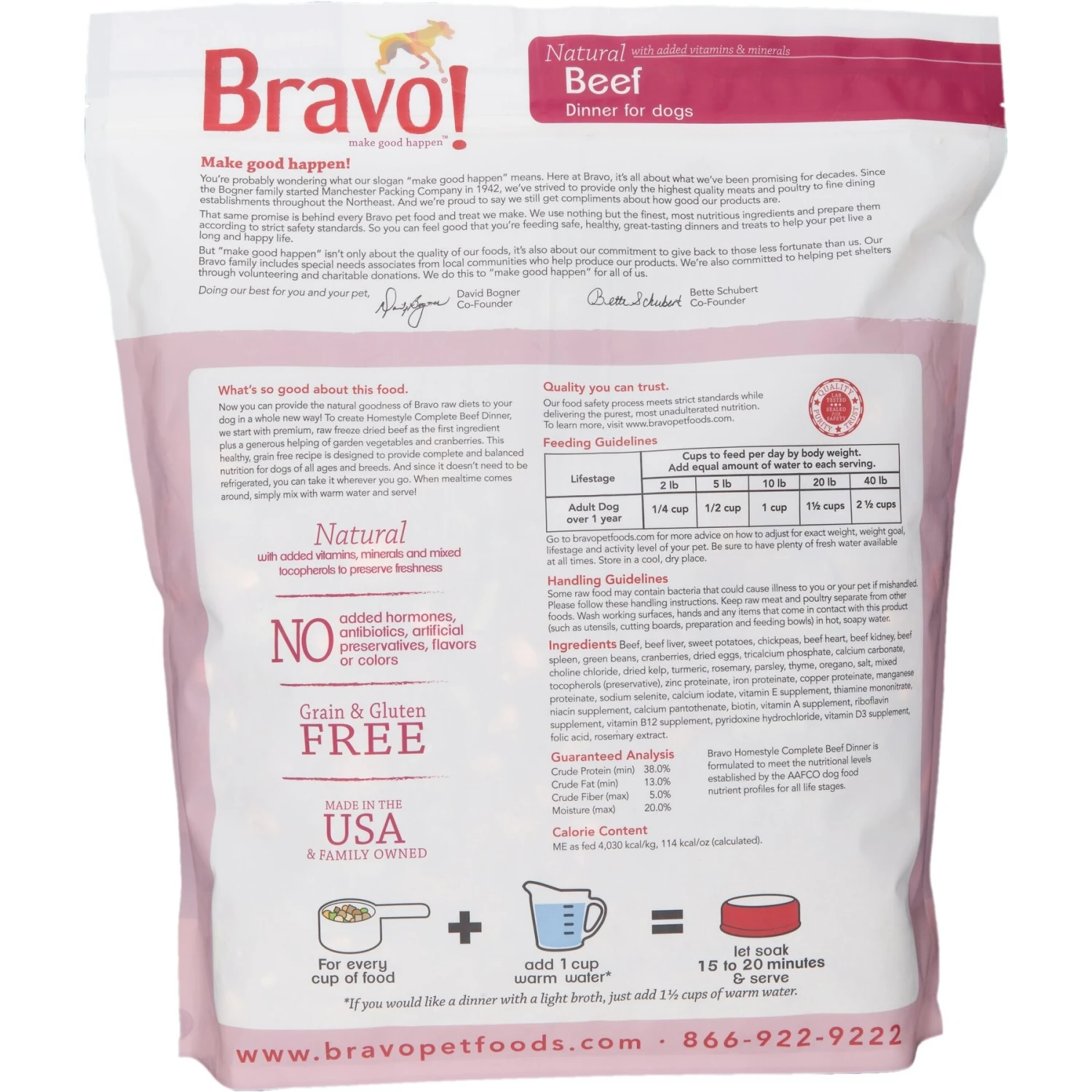 Bravo! Homestyle Complete Beef Dinner Grain-Free Freeze-Dried Dog Food 4 Bravo! Homestyle Complete Beef Dinner Grain-Free Freeze-Dried Dog Food - Image 2