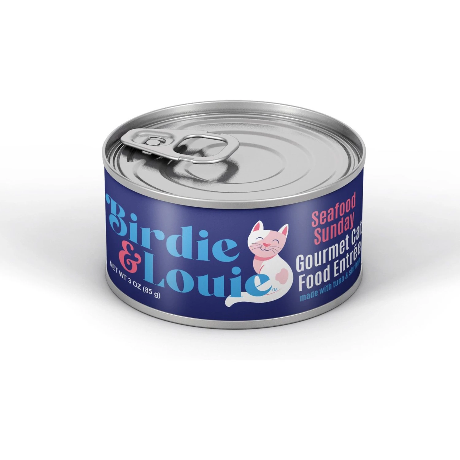 Birdie & Louie Seafood Flavored Chunks In Gravy Canned Cat Food, 3-oz, Case Of 12 3 Birdie & Louie Seafood Flavored Chunks In Gravy Canned Cat Food, 3-oz, Case Of 12