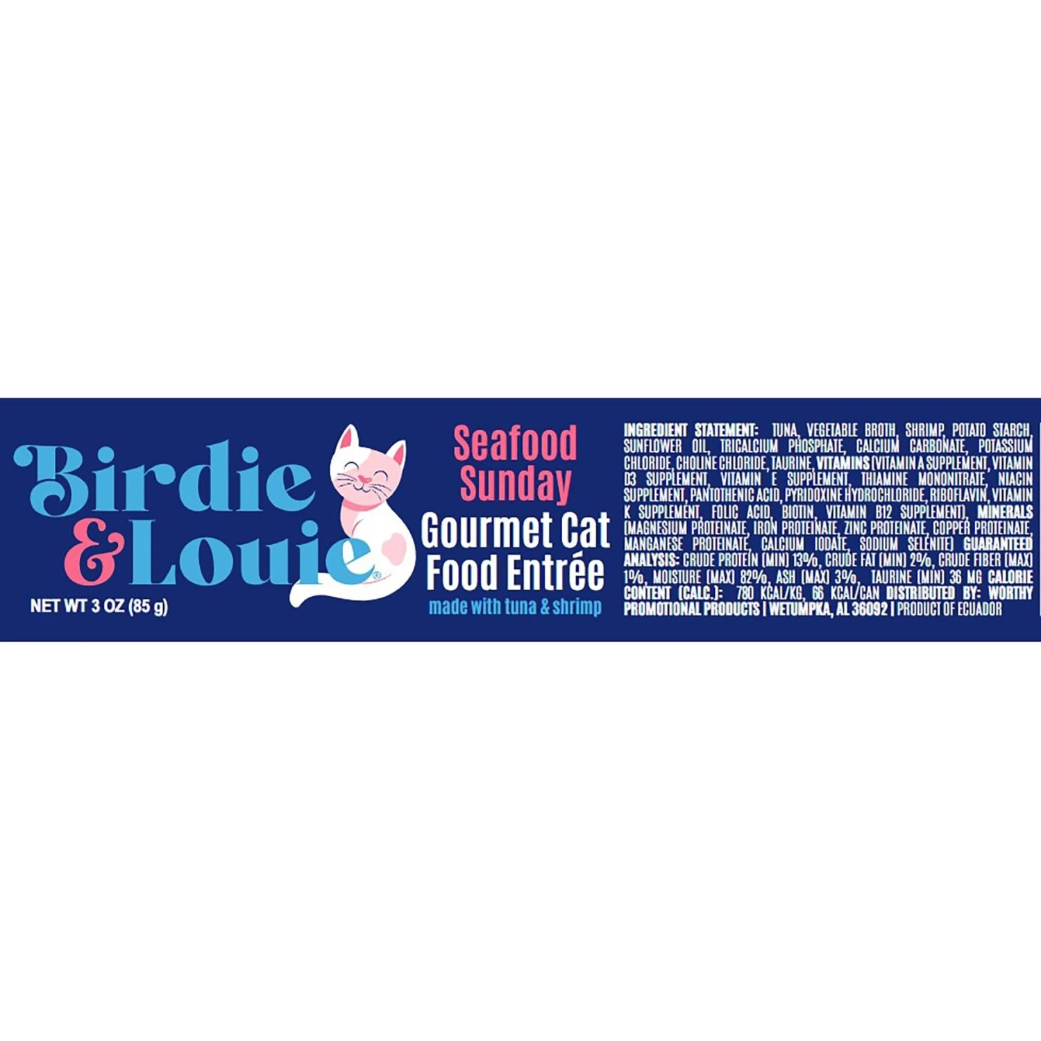 Birdie & Louie Seafood Flavored Chunks In Gravy Canned Cat Food, 3-oz, Case Of 12 4 Birdie & Louie Seafood Flavored Chunks In Gravy Canned Cat Food, 3-oz, Case Of 12 - Image 2
