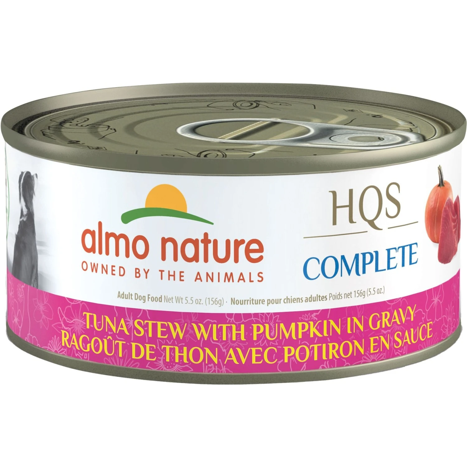 Almo Nature HQS Complete Tuna Stew With Pumpkin In Gravy Wet Dog Food, 5.5-oz Can, Case Of 12 3 Almo Nature HQS Complete Tuna Stew With Pumpkin In Gravy Wet Dog Food, 5.5-oz Can, Case Of 12