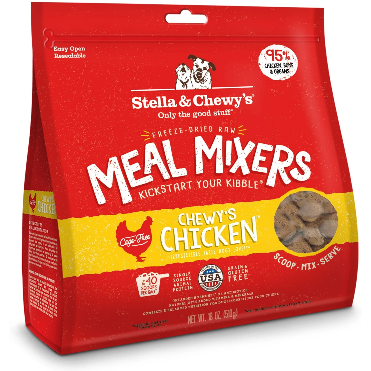Stella & Chewy's Chewy's Chicken Meal Mixers Freeze-Dried Raw Dog Food Topper 3 Stella & Chewy's Chewy's Chicken Meal Mixers Freeze-Dried Raw Dog Food Topper