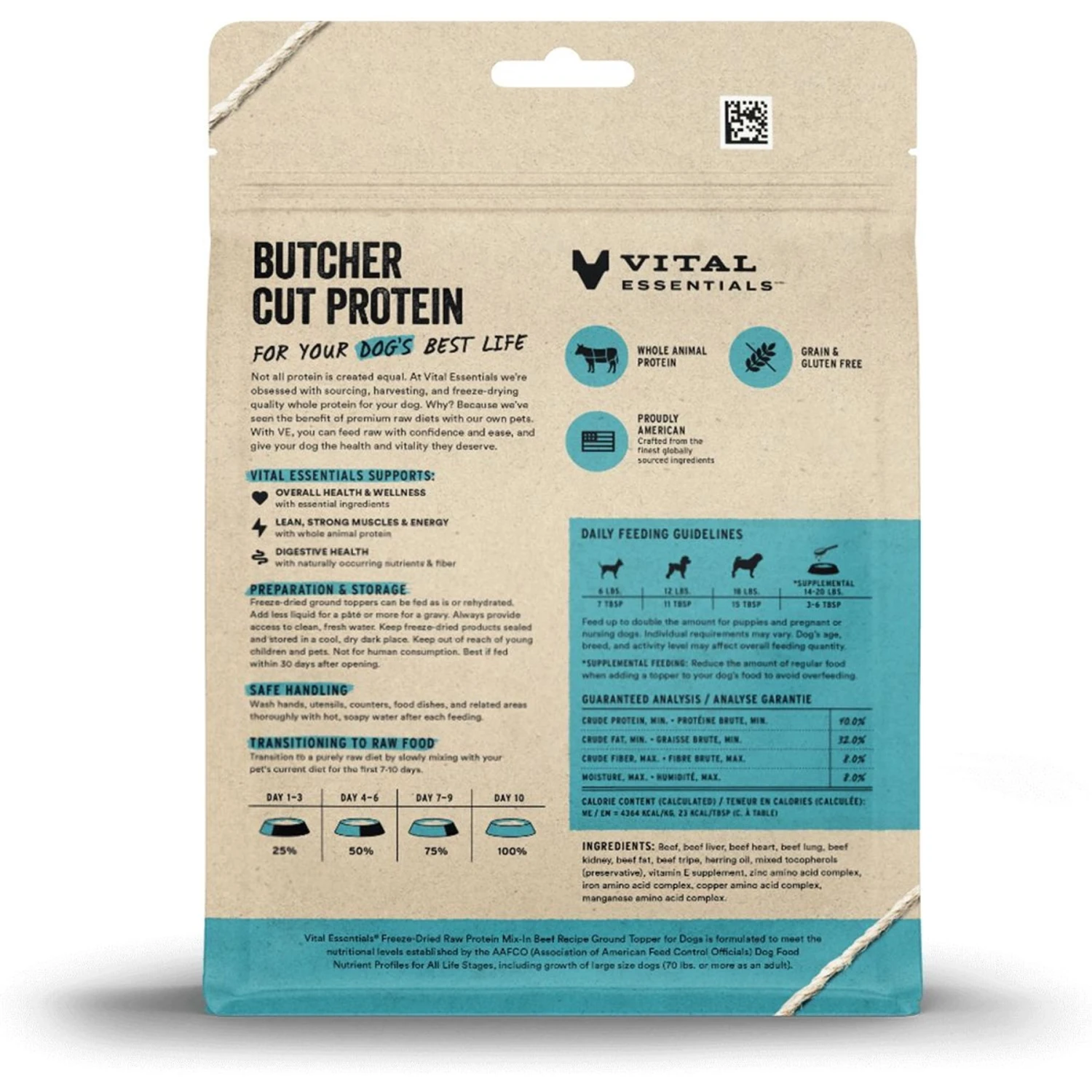 Vital Essentials Freeze-Dried Raw Protein Mix-In Beef Recipe Ground Dog Food Topper 4 Vital Essentials Freeze-Dried Raw Protein Mix-In Beef Recipe Ground Dog Food Topper - Image 2