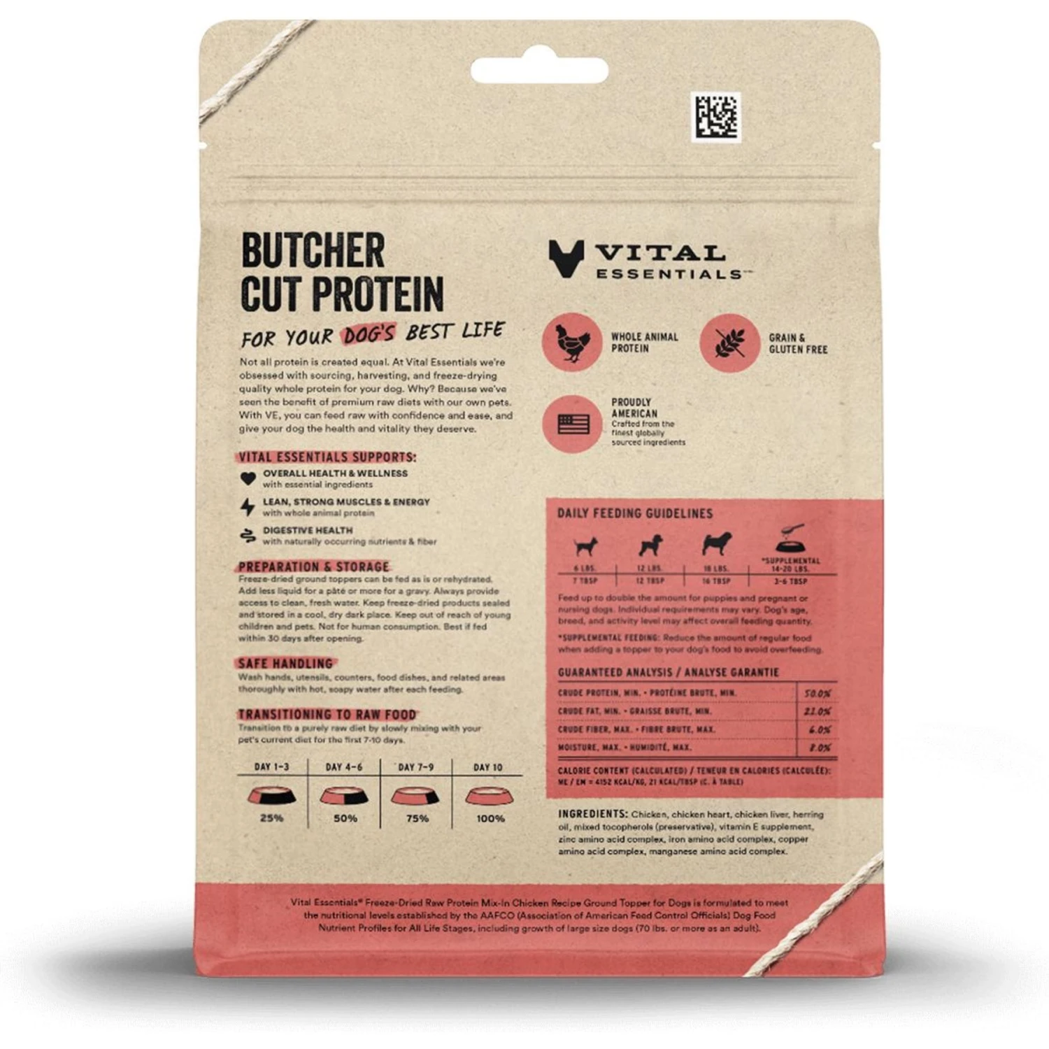 Vital Essentials Freeze-Dried Raw Protein Mix-In Chicken Recipe Ground Dog Food Topper 4 Vital Essentials Freeze-Dried Raw Protein Mix-In Chicken Recipe Ground Dog Food Topper - Image 2