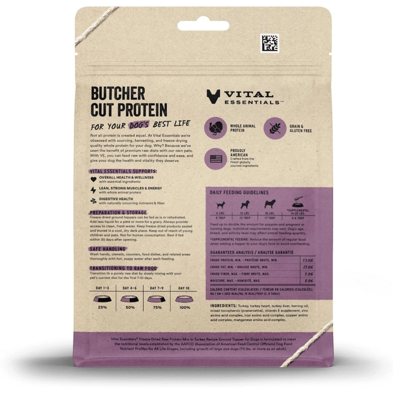 Vital Essentials Freeze-Dried Raw Protein Mix-In Turkey Recipe Ground Dog Food Topper 4 Vital Essentials Freeze-Dried Raw Protein Mix-In Turkey Recipe Ground Dog Food Topper - Image 2