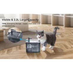 PATPET WF01 Ultra Quiet Dog & Cat Waterer, Grey -Blue Buffalo Shop 821814 PT1. AC SS1800 V1681756862