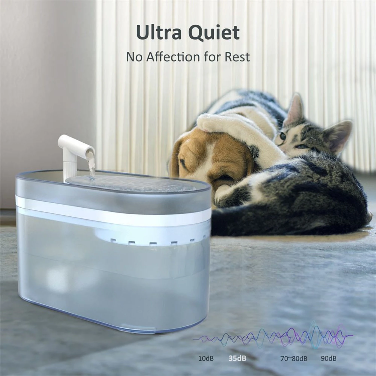 PATPET WF05 Automatic Dog & Cat Water Fountain, Blue 6 PATPET WF05 Automatic Dog & Cat Water Fountain, Blue - Image 4