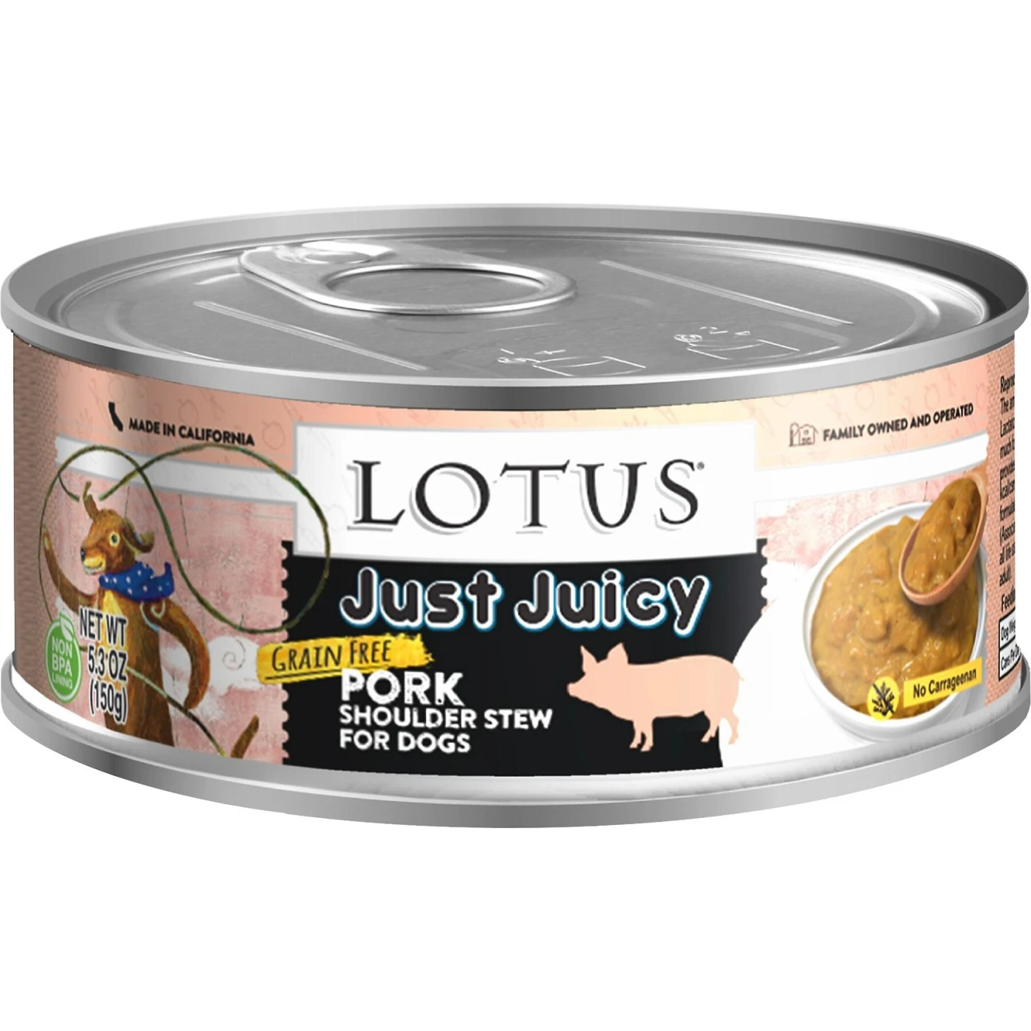 Lotus Just Juicy Pork Shoulder Stew Grain-Free Canned Dog Food 3 Lotus Just Juicy Pork Shoulder Stew Grain-Free Canned Dog Food