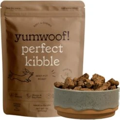 Yumwoof Natural Pet Food Perfect Kibble Gut Health Beef Pot Roast Dehydrated Dog Food, 14-oz Bag