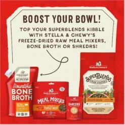 Stella & Chewy's SuperBlends Raw Coated Wholesome Grains Grass-Fed Beef, Beef Liver & Lamb Recipe With Superfoods Dry Dog Food -Blue Buffalo Shop 825894 PT8. AC SS1800 V1683566347
