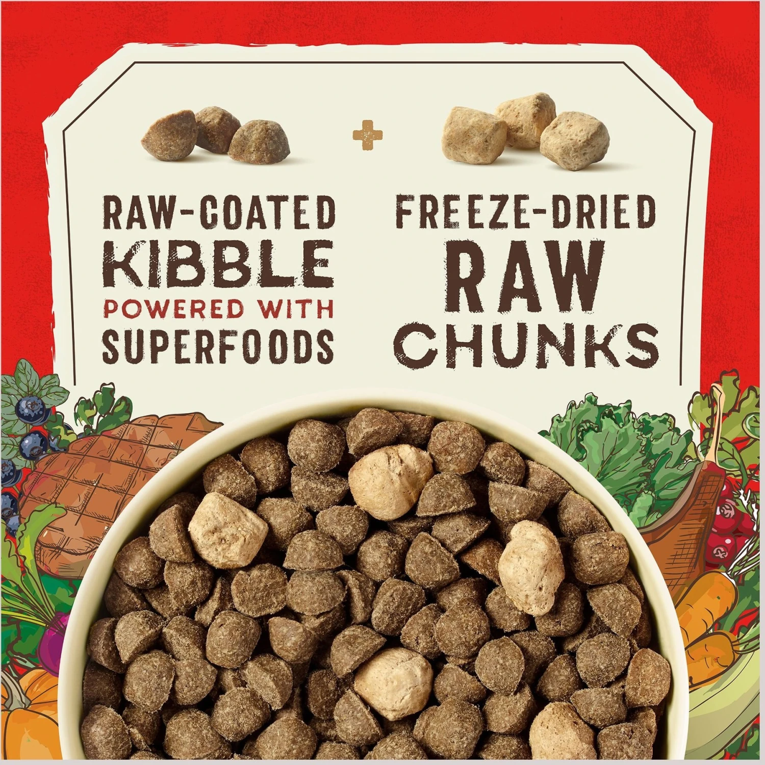 Stella & Chewy's SuperBlends Raw Blend Wholesome Grains Grass-Fed Beef, Beef Liver & Lamb Recipe With Superfoods Dry Dog Food 4 Stella & Chewy's SuperBlends Raw Blend Wholesome Grains Grass-Fed Beef, Beef Liver & Lamb Recipe With Superfoods Dry Dog Food - Image 2