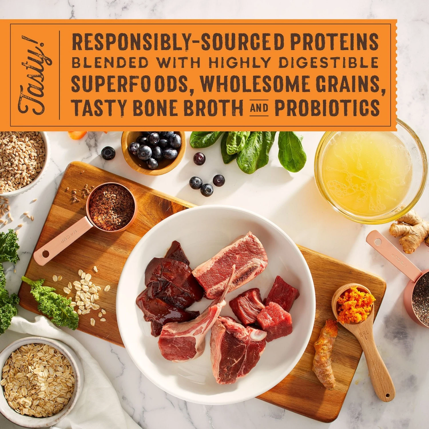 Stella & Chewy's SuperBlends Raw Blend Wholesome Grains Grass-Fed Beef, Beef Liver & Lamb Recipe With Superfoods Dry Dog Food 5 Stella & Chewy's SuperBlends Raw Blend Wholesome Grains Grass-Fed Beef, Beef Liver & Lamb Recipe With Superfoods Dry Dog Food - Image 3