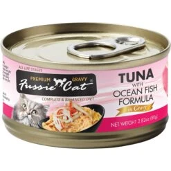 Fussie Cat Tuna With Oceanfish In Gravy Wet Cat Food, 2.82-oz Can, Case Of 24