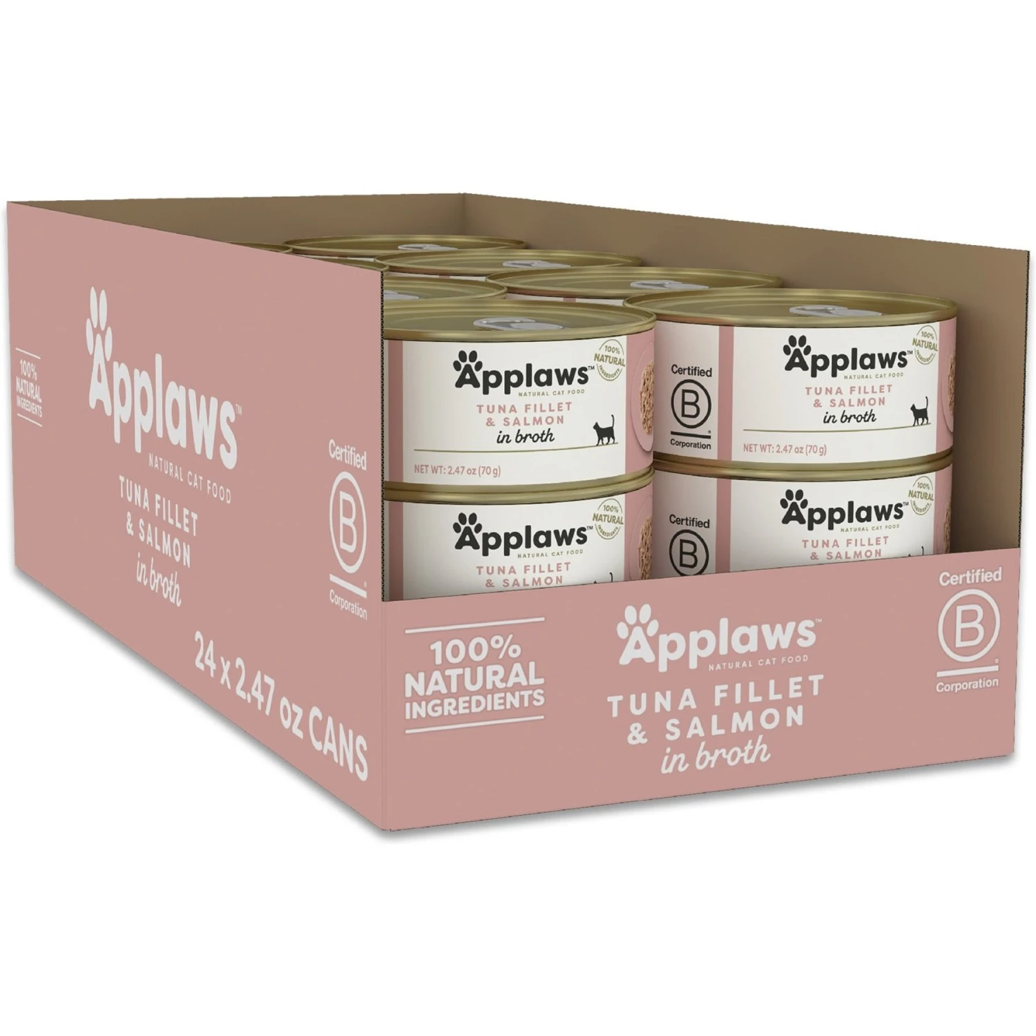 Applaws Limited Ingredient Tuna & Salmon In Broth Canned Wet Cat Food, 2.47-oz Can, Case Of 24 3 Applaws Limited Ingredient Tuna & Salmon In Broth Canned Wet Cat Food, 2.47-oz Can, Case Of 24