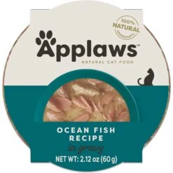 Applaws Ocean Fish Recipe In Gravy Limited Ingredient Cat Food Pots, 2.12-oz Pot, Case Of 18